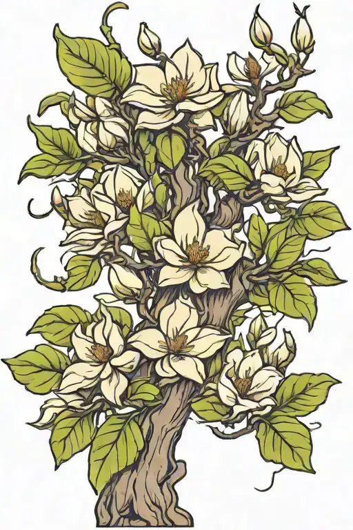 Magnolia Tree Intertwined