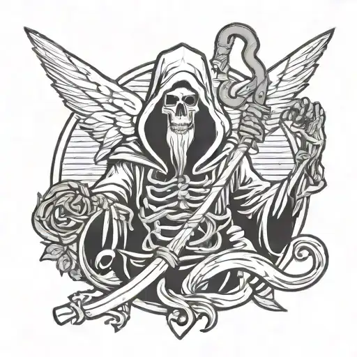 Rod Of Asclepius Grim Reaper Holding