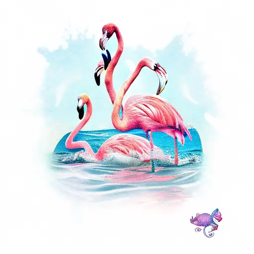 Flamingo And Mermaid