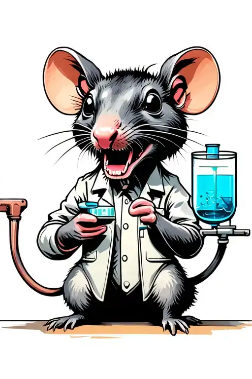 Rat Scientist Conducting Experiments