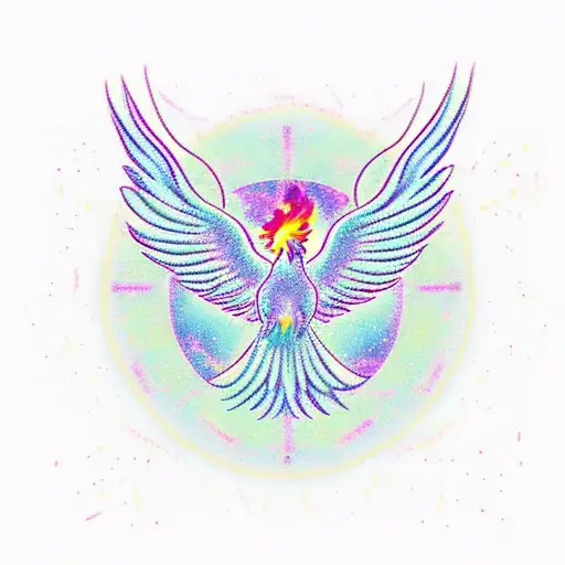 A Mystical Phoenix Rising From A Field Of Vibrant Beets