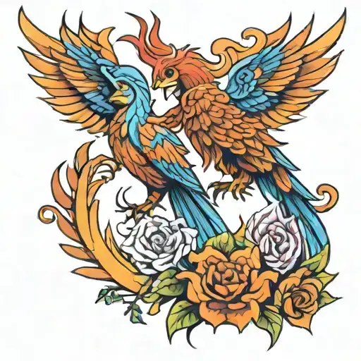 Phoenix And Flower