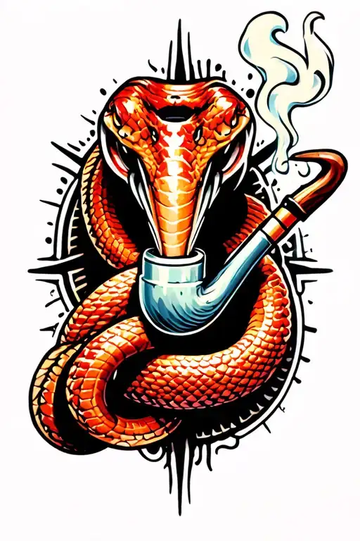 Snake Smoking Pipe