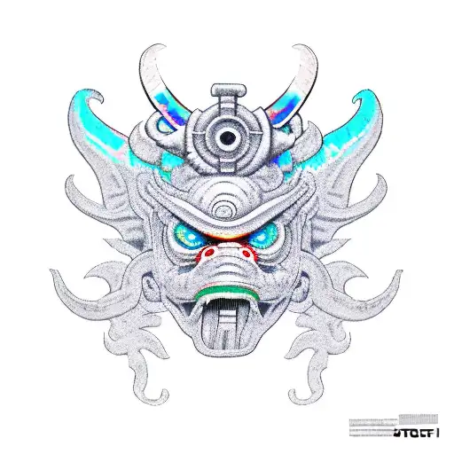Oni Mask Quetzalcoatl Sea Turttle Gun Fllowers