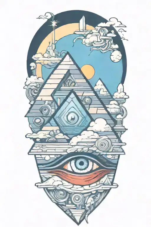 Eye Inside Of Pyramid