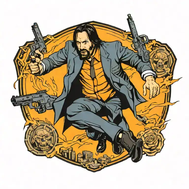 John Wick In A Shoot Out With Enimies