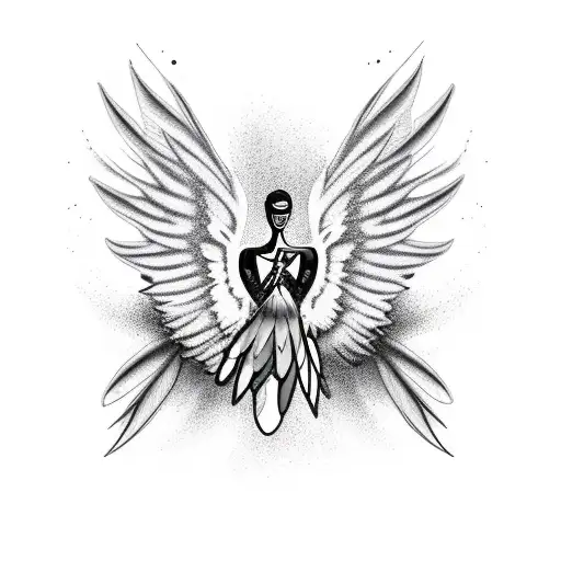 Hourglass With Fallen Angel Feathers