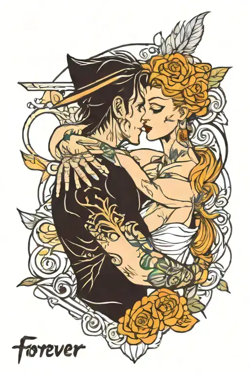 Couple Tattoo Set Arm Forever Love 03-14-2024