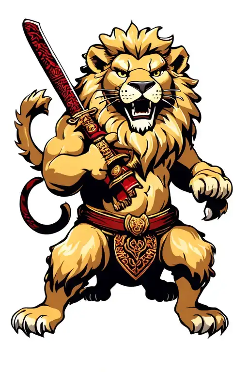 Lion With A Katana