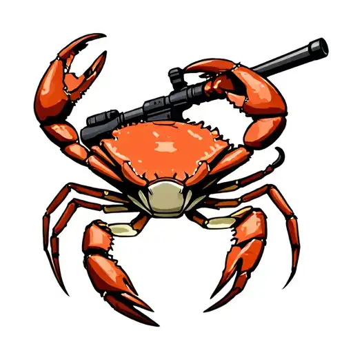 A Crab With A Sniper Rifle