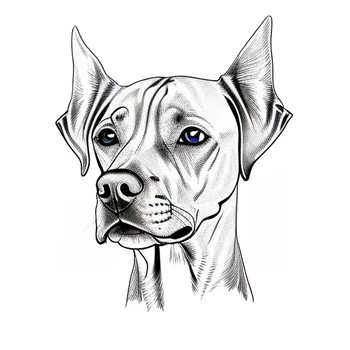 Vizsla Dog Silhouette From Behind