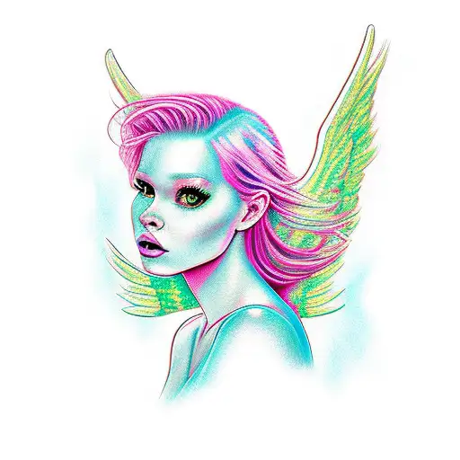 Angel With Pink Hair