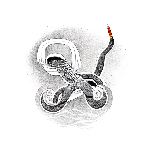 Original Sin With The Snake Around The Three With The Apple And A Tape With Space For A Message