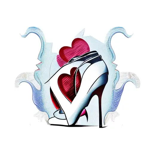 Woman Heel And Broken Heart