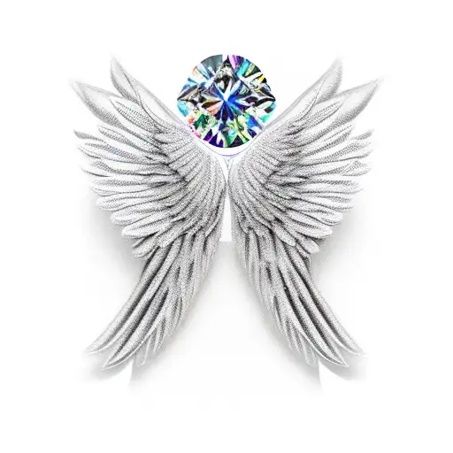 Wings With A Diamond In The Middle