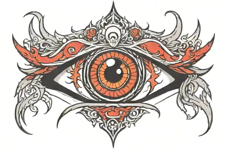 Black And Red Eyes Like Fire