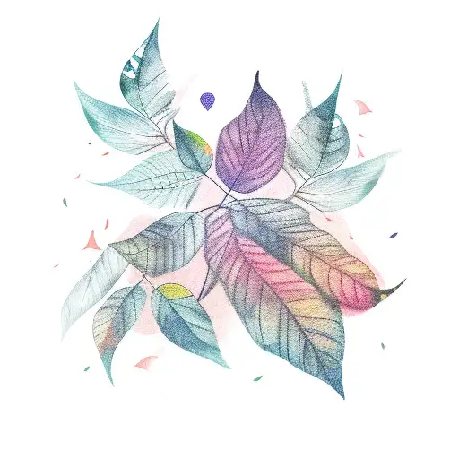 Bird With Leaves Background