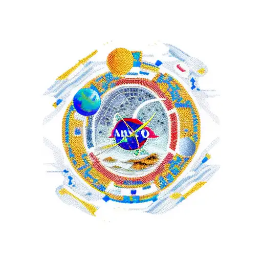 Astronaut Circle Mosaic