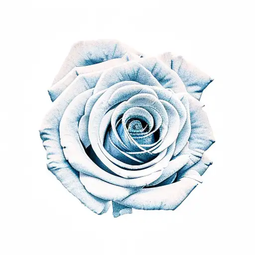 Black And Grey Roses Tattoo With Blue Hues