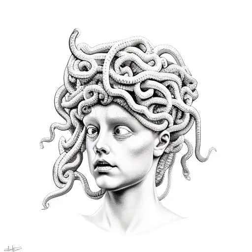 Medusa Holding Up A Severed Head