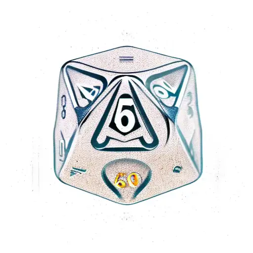 A Gangsta Dice With The Numbers 504 Incorporated Into A Music-themed Design