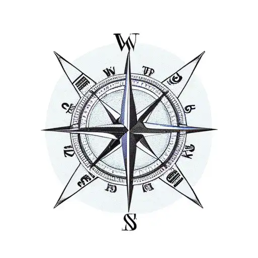 Compass With Barber Styles