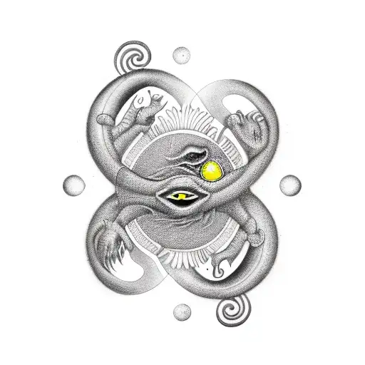 Monkey And Alien As Yin Yang