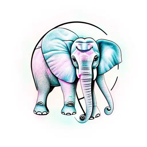 Elephant With Infinity Symbol