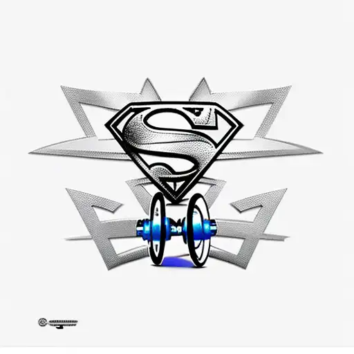 Superman Symbol And Bicycle Gears