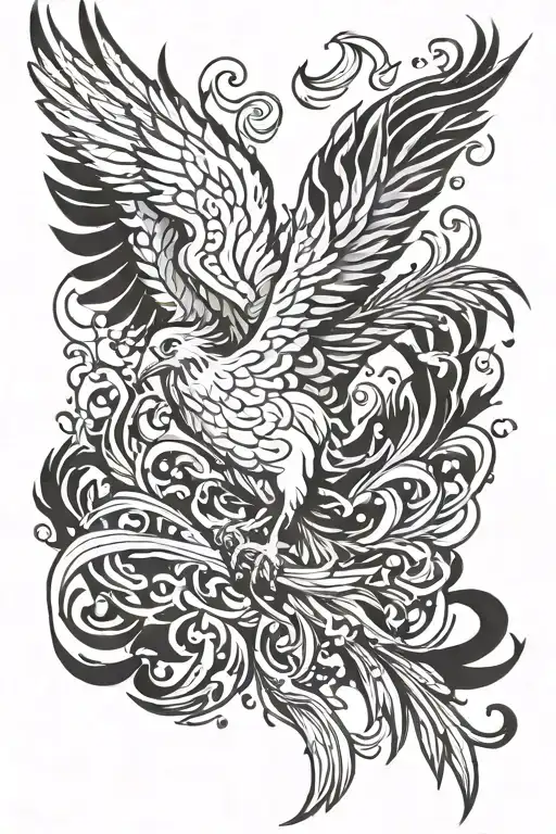 Phoenix Reborn In Fire