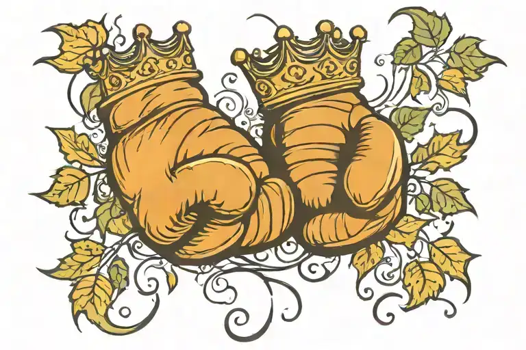 Crown Of Leaves Boxing Gloves