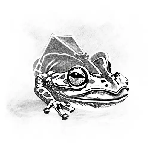 Frog With Legend Of Zelda Link Clothes And Sword