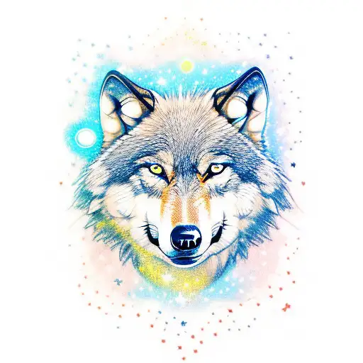 Wolf With Stars