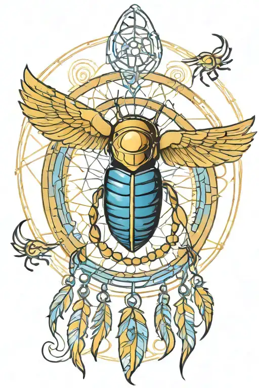 Scarab Spirit Dreamcatcher Eye Horus