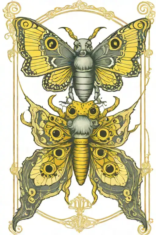 Emperor And Moth Tarot Card