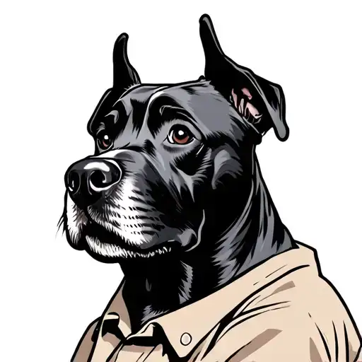 Giant Dopey Black Laborador Retriever