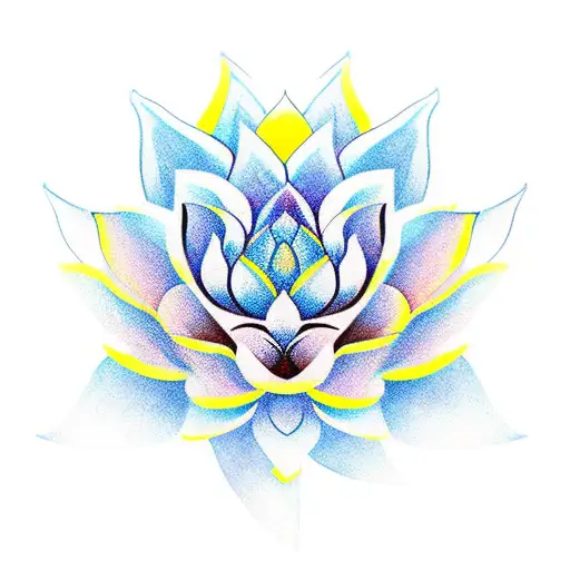 Sword With Lotus Flower Design High Detail