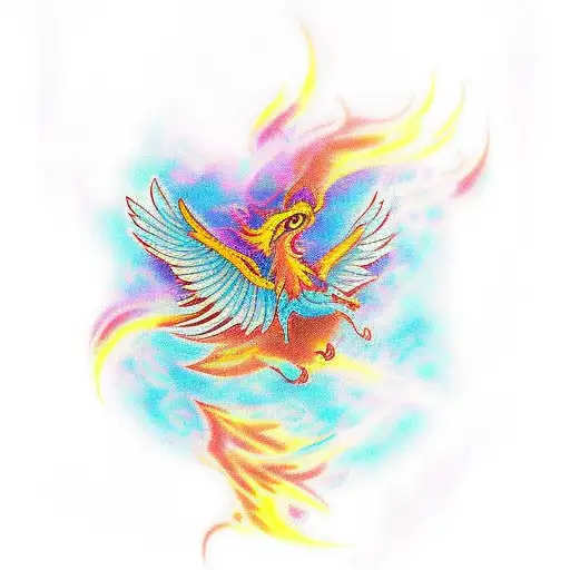I Want A Phoenix Tattoo Surrounded By Fire Butterflies