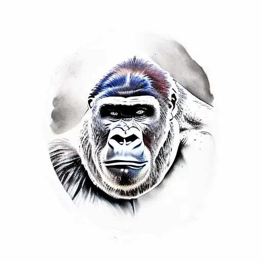 Gorilla Beating It's Chest