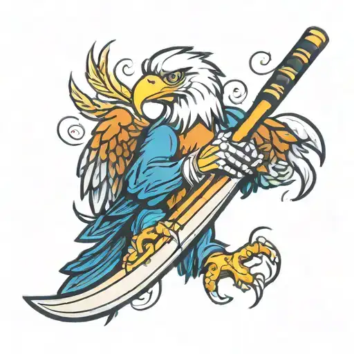 Eagle And Cricket Bat