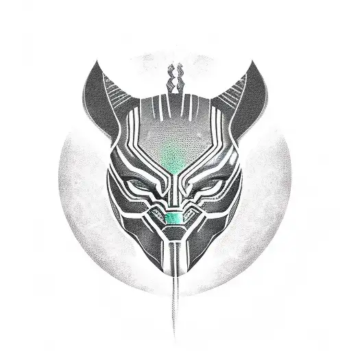 Black Panther Party Logo Combined With An African Tribal Design