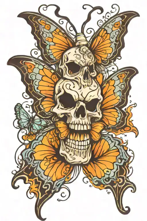 Skull Pattern Butterfly
