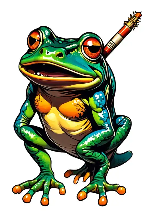 Rockstar Frog With Ciggeratte