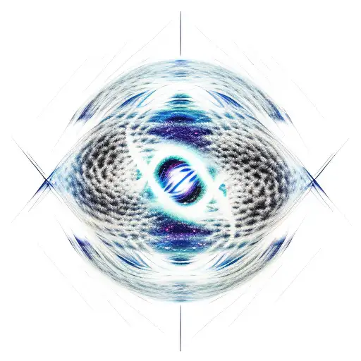 An Abstract Representation Of Energy Waves Merging With The Universe