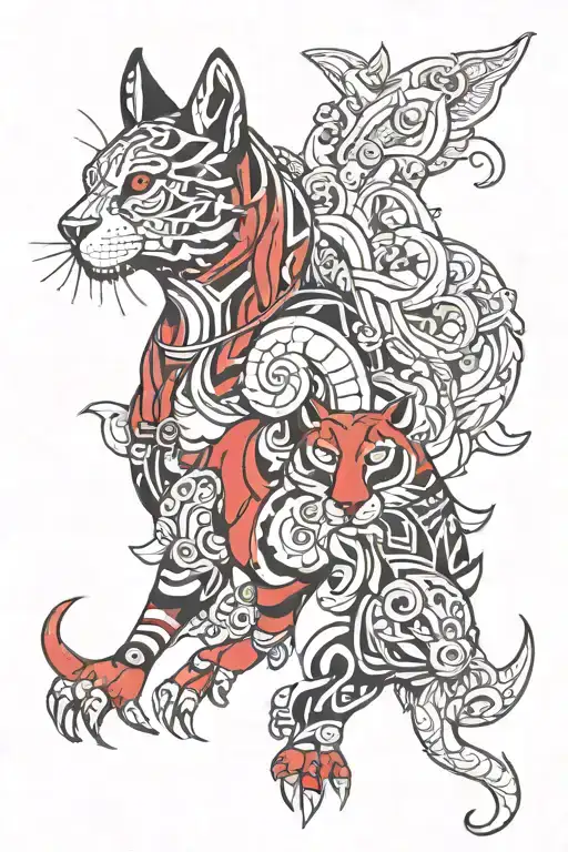 Black And Red Animals