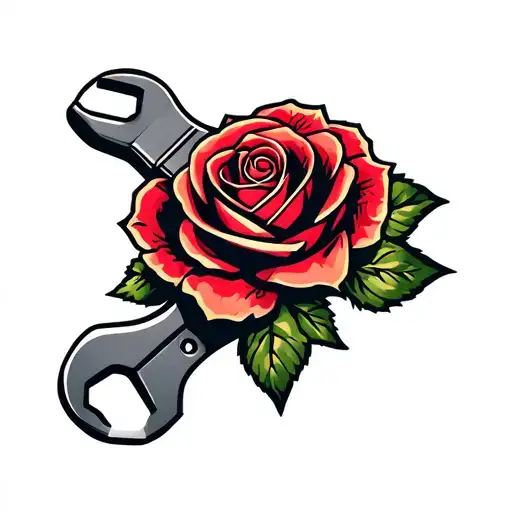 Wrench With Rose