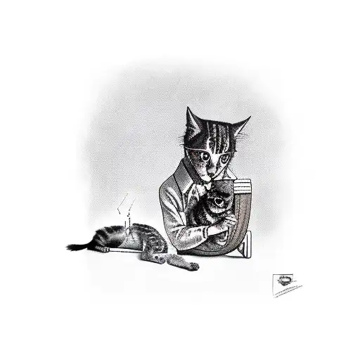 Frankenstein Eating A Cat