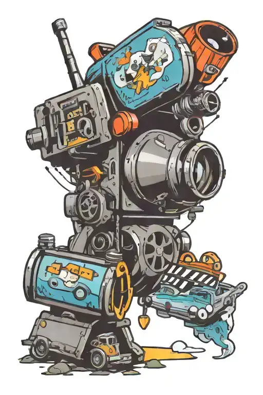 Pop Art Design Representing Movies And Travel