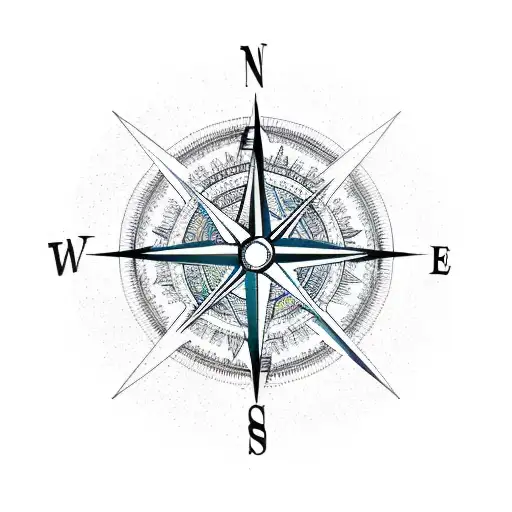 Compass With Arrows Around It