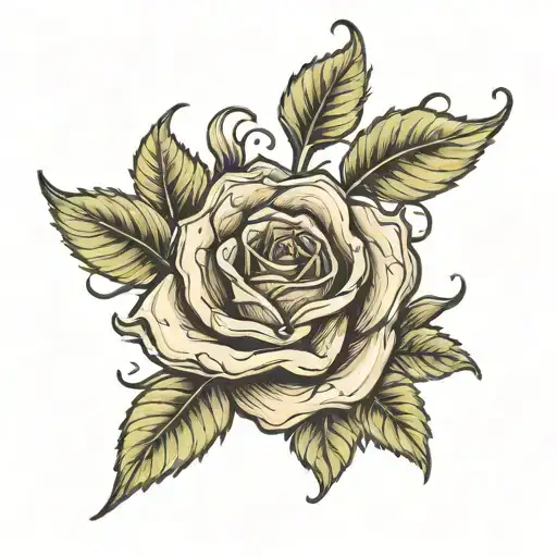 The Name Marley Written In A Rose